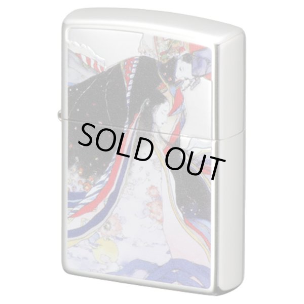 Photo1: Zippo Aoi no Ue The Tale of Genji Kimono Amano Yoshitaka Both Sides Etching Japan Limited Oil Lighter (1)