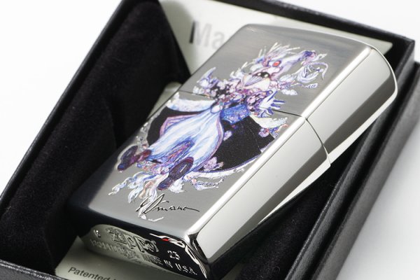 Photo5: Final Fantasy Zippo Mage Madoshi Amano Yoshitaka Both Sides Etching Japan Limited Oil Lighter (5)
