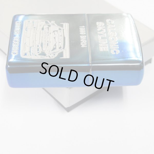 Photo3: Outlet Vintage Zippo NISSAN CALSONIC SKYLINE GT-R BNR34 Both Sides Etching Japan Limited Oil Lighter (3)