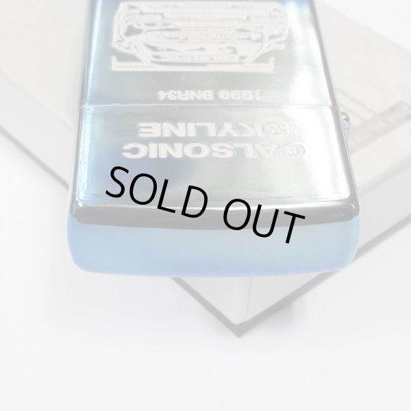 Photo4: Outlet Vintage Zippo NISSAN CALSONIC SKYLINE GT-R BNR34 Both Sides Etching Japan Limited Oil Lighter (4)
