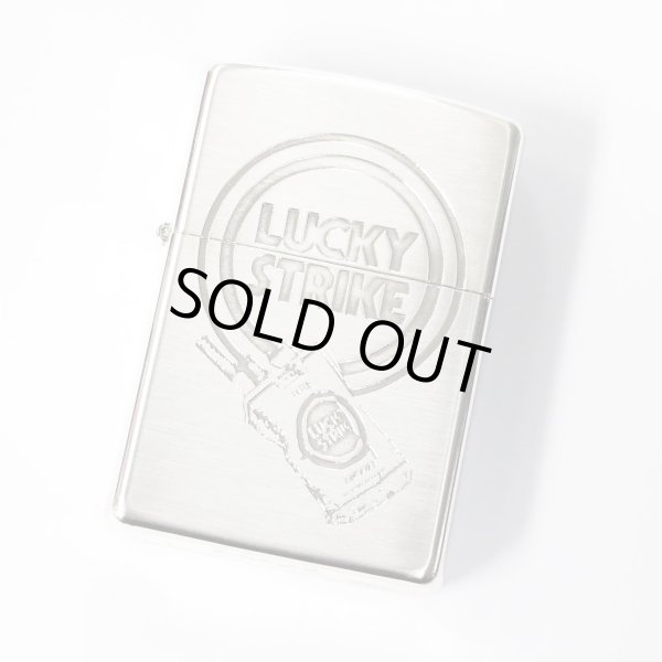 Photo1: Vintage Zippo Lucky Strike Etching Silver 1998 Japan Limited Oil Lighter (1)