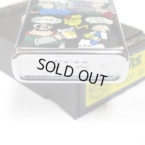 Photo4: Vintage Zippo Popeye the Sailorman Characters Anime Mirror Oil Lighter (4)