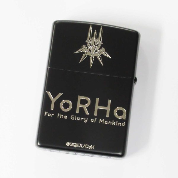 Photo2: Zippo NieR:Automata 2B SQUARE ENIX Matte Black Silver Both Sides Etching Japan Limited Oil Lighter (2)