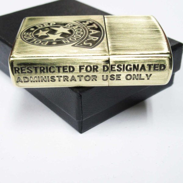 Photo4: Zippo BIOHAZARD S.T.A.R.S. 3-sides Etching Used Finish Vintage Feeling Japan Limited Oil Lighter (4)