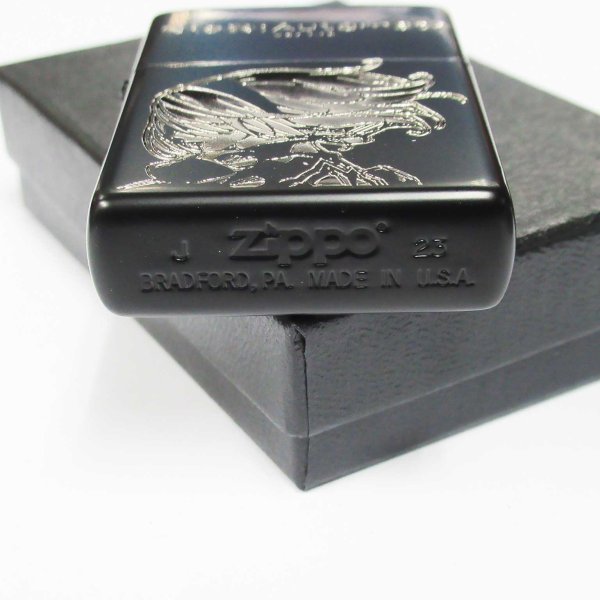 Photo4: Zippo NieR:Automata 2B SQUARE ENIX Matte Black Silver Both Sides Etching Japan Limited Oil Lighter (4)