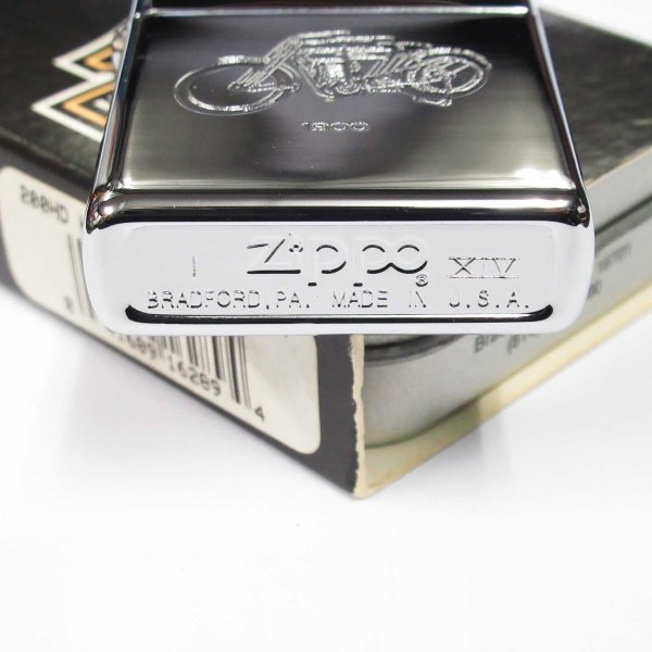 Photo4: Vintage Zippo First Harley Davidson Motorcycle 1900 Etching Mirror Oil Lighter (4)
