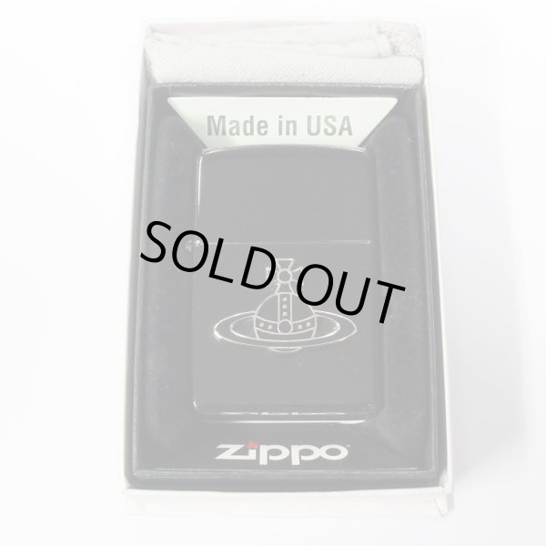 Photo7: Used Zippo Vivienne Westwood Enamel Black ORB Metal Japan Limited Oil Lighter (7)