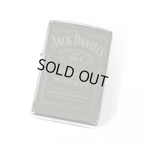 Photo1: Zippo Jack Daniel's 4-sides Laser Engraving Black Ice Oil Lighter (1)