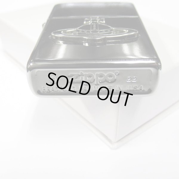 Photo6: Used Zippo Vivienne Westwood Enamel Black ORB Metal Japan Limited Oil Lighter (6)