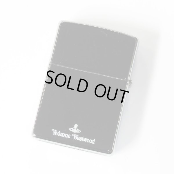 Photo2: Used Zippo Vivienne Westwood Enamel Black ORB Metal Japan Limited Oil Lighter (2)