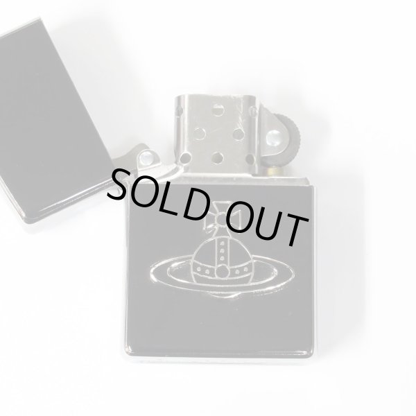 Photo3: Used Zippo Vivienne Westwood Enamel Black ORB Metal Japan Limited Oil Lighter (3)