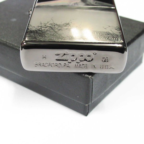 Photo4: Vintage Zippo Mt.Fuji 3776m Laser Engraving Black Titanium Japan Limited Oil Lighter (4)