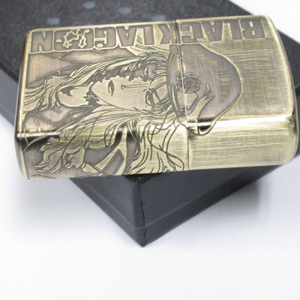 Photo3: Zippo BLACK LAGOON BALALAIKA 3-Sides Etching Used Finish Feeling Japanese Anime Japan Limited Oil Lighter (3)