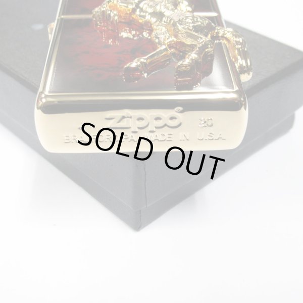 Photo5: Zippo Winning Whinny Deep Red Horse Metal Gold Plating Gold Tank Japan Limited Oil Lighter (5)