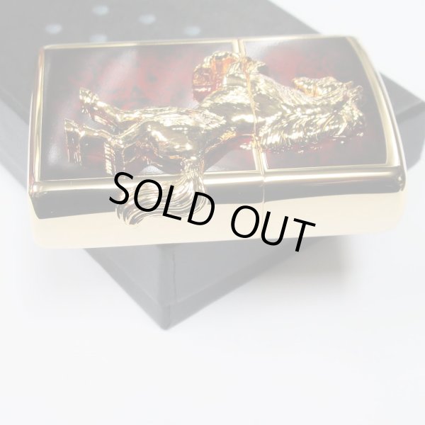 Photo4: Zippo Winning Whinny Deep Red Horse Metal Gold Plating Gold Tank Japan Limited Oil Lighter (4)