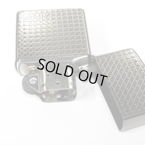 Photo3: Zippo Houndstooth Design Both Sides Etching Black Titanium Plating Japan Limited Oil Lighter (3)