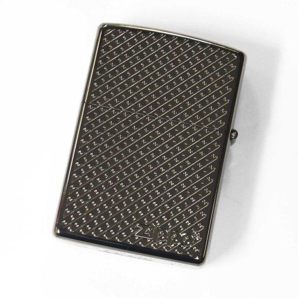 Photo2: Zippo Houndstooth Design Both Sides Etching Black Titanium Plating Japan Limited Oil Lighter (2)