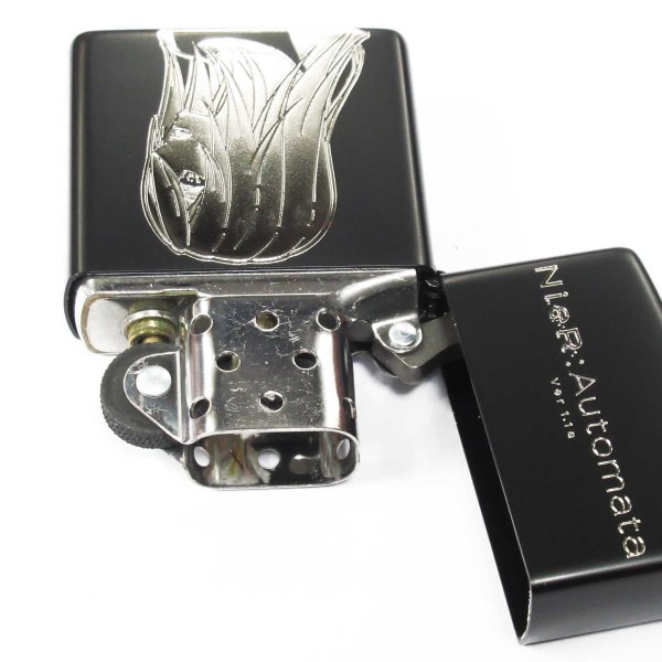 Photo3: Zippo NieR:Automata A2 SQUARE ENIX Matte Black Silver Both Sides Etching Japan Limited Oil Lighter (3)