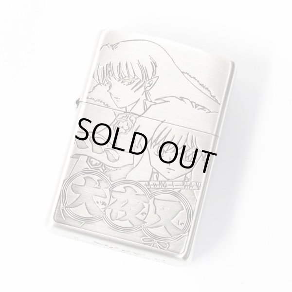 Photo1: Zippo InuYasha Sesshomaru Rumiko Takahashi Autograph Etching Oxidized Silver Japanese Anime Japan Limited Oil Lighter (1)