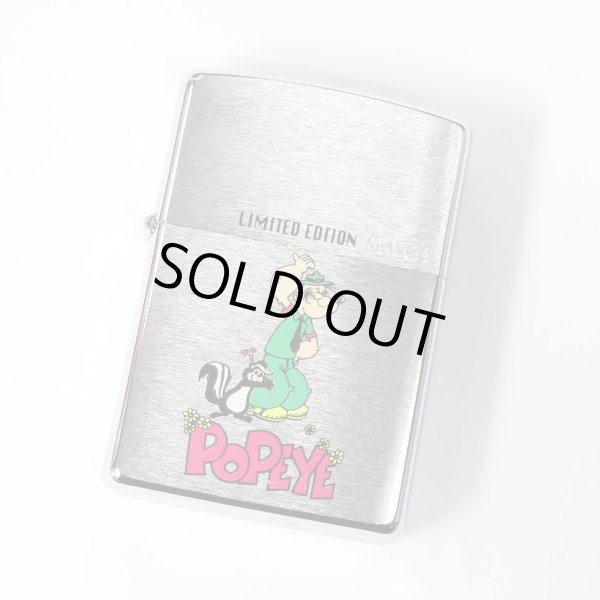 Photo1: Vintage Zippo Popeye the Sailorman Skunk Anime Satena Etching Japan Limited Oil Lighter (1)