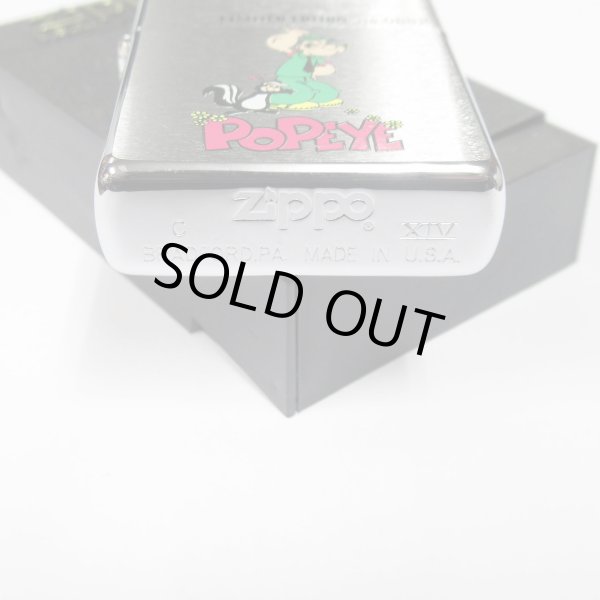 Photo4: Vintage Zippo Popeye the Sailorman Skunk Anime Satena Etching Japan Limited Oil Lighter (4)
