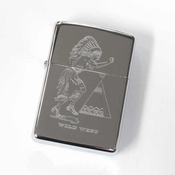 Photo1: Vintage Zippo Native American Tipi Teepee Mirror 1994 Oil Lighter (1)