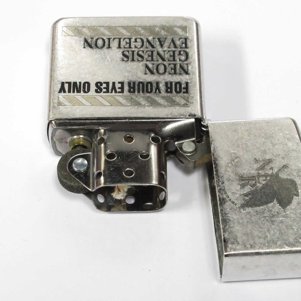 Photo4: Vintage Zippo Neon Genesis Evangelion Nerv Silver Barrel Finish Japan Limited Oil Lighter (4)