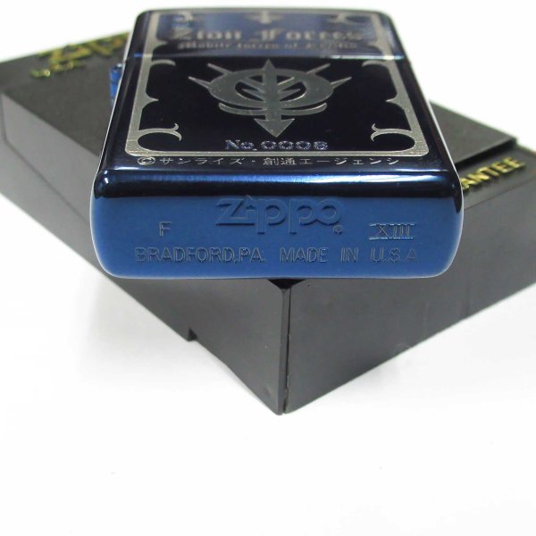 Photo4: Vintage Zippo Mobile Suit Gundam Zion Forces Emblem Blue Japan Limited Anime Oil Lighter (4)