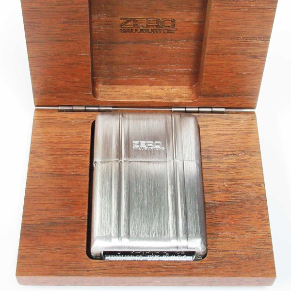 Photo4: Vintage Zippo ZERO HALLIBURTON Aluminum Jacket Japan 1000 Limited Oil Lighter (4)