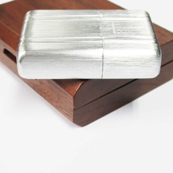 Photo5: Vintage Zippo ZERO HALLIBURTON Aluminum Jacket Japan 1000 Limited Oil Lighter (5)