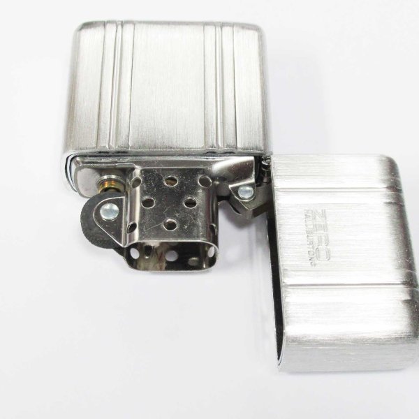 Photo3: Vintage Zippo ZERO HALLIBURTON Aluminum Jacket Japan 1000 Limited Oil Lighter (3)