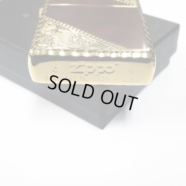Photo4: Zippo Arabesque Gold Plating Both Sides Etching Japan Limited Oil Lighter (4)