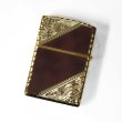 Photo2: Zippo Arabesque Gold Plating Both Sides Etching Japan Limited Oil Lighter (2)