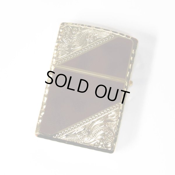 Photo2: Zippo Arabesque Gold Plating Both Sides Etching Japan Limited Oil Lighter (2)