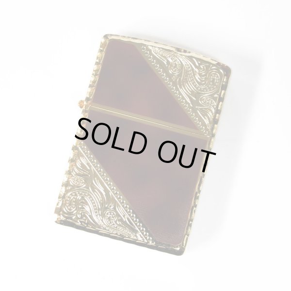 Photo1: Zippo Arabesque Gold Plating Both Sides Etching Japan Limited Oil Lighter (1)