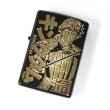 Photo1: Zippo KINGDOM Kanji 信 王騎 Matte Black Gold Both Side Etching Japanese Anime Manga Japan Limited Oil Lighter (1)