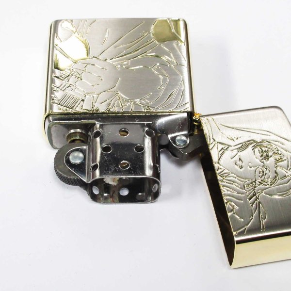 Photo3: Zippo BLACK LAGOON Sister Eda Silver Gold Plating Both Sides Etching Japanese Anime Japan Limited Oil Lighter (3)
