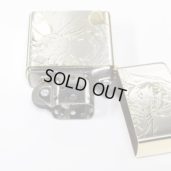 Photo3: Zippo BLACK LAGOON Sister Eda Silver Gold Plating Both Sides Etching Japanese Anime Japan Limited Oil Lighter (3)