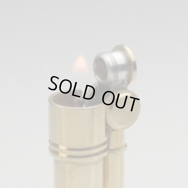Photo3: Douglass Field-L Classic Design Cigarette Oil Lighter Brass Made in Japan (3)
