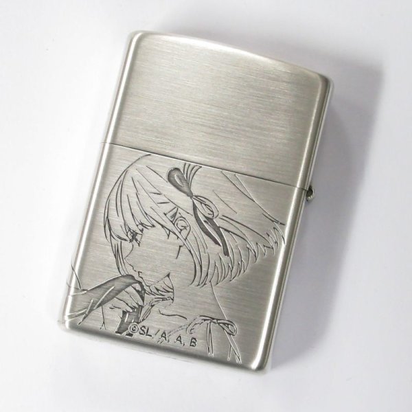 Photo2: Zippo Lycoris Recoil Chisato Takina Oxidized Silver 3-sides Etching Japan Limited Japanese Anime Oil Lighter (2)