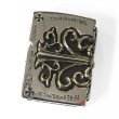 Photo1: Zippo Gothic Gold Side Arabesque Cross Full Metal Jacket Japan Limited Heavy Weight Oil Lighter (1)