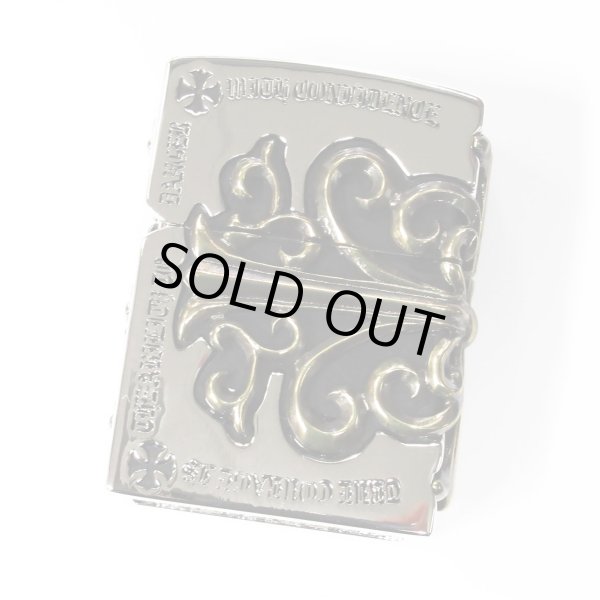 Photo1: Zippo Gothic Gold Side Arabesque Cross Full Metal Jacket Japan Limited Heavy Weight Oil Lighter (1)
