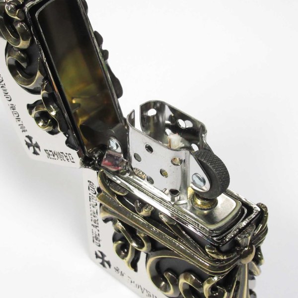 Photo7: Zippo Gothic Gold Side Arabesque Cross Full Metal Jacket Japan Limited Heavy Weight Oil Lighter (7)