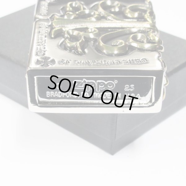 Photo6: Zippo Gothic Gold Side Arabesque Cross Full Metal Jacket Japan Limited Heavy Weight Oil Lighter (6)