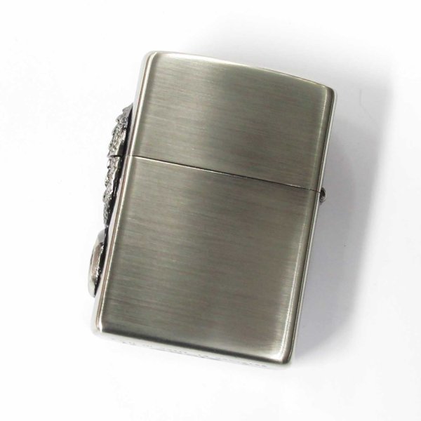 Photo2: Zippo Dragon Ryu 2-Sides Metal Antique Nickel Oil Lighter Japan Limited (2)