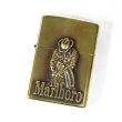 Photo1: Used Marlboro Cowboy Metal Zippo Brass 2003 Japan Limited Oil Lighter (1)