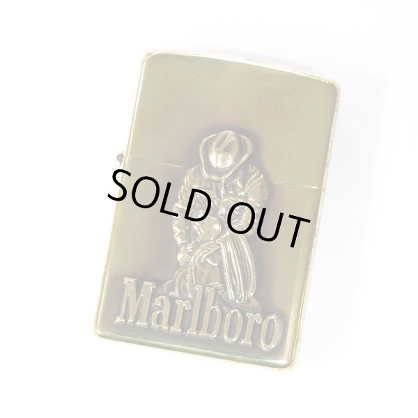 Photo1: Used Marlboro Cowboy Metal Zippo Brass 2003 Japan Limited Oil Lighter (1)