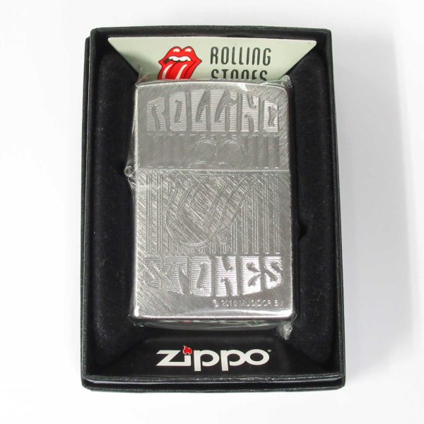 Photo1: Zippo The Rolling Stones Herringbone Sweep Etching Chrome 2013 Oil Lighter (1)