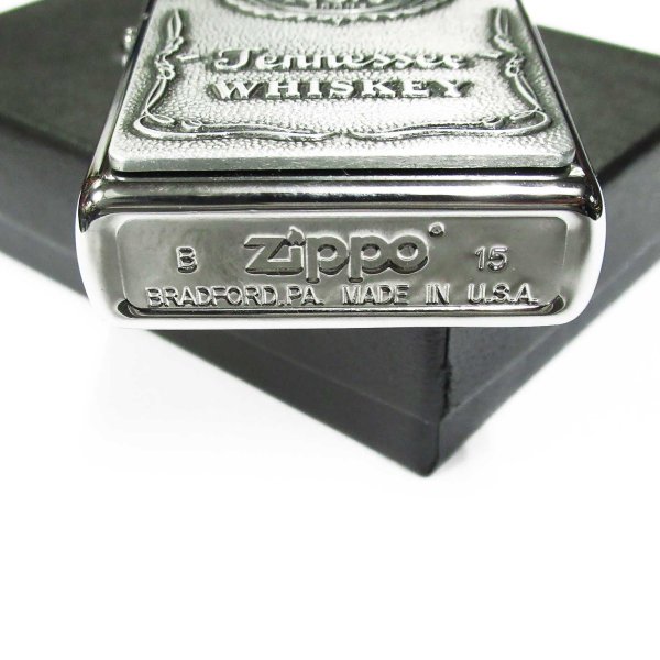 Photo3: Zippo Jack Daniel's Metal Mirror Polish 2013 Oil Lighter (3)
