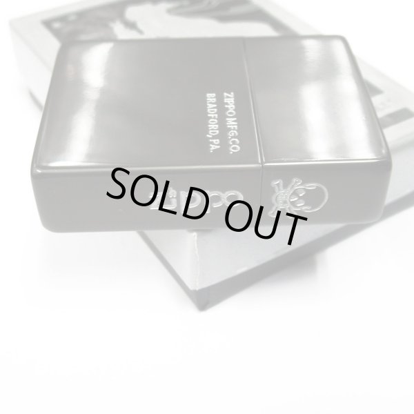 Photo5: Zippo 1935 Replica Side Logo Skull Etching Black Nickel Japan Limited Oil Lighter (5)